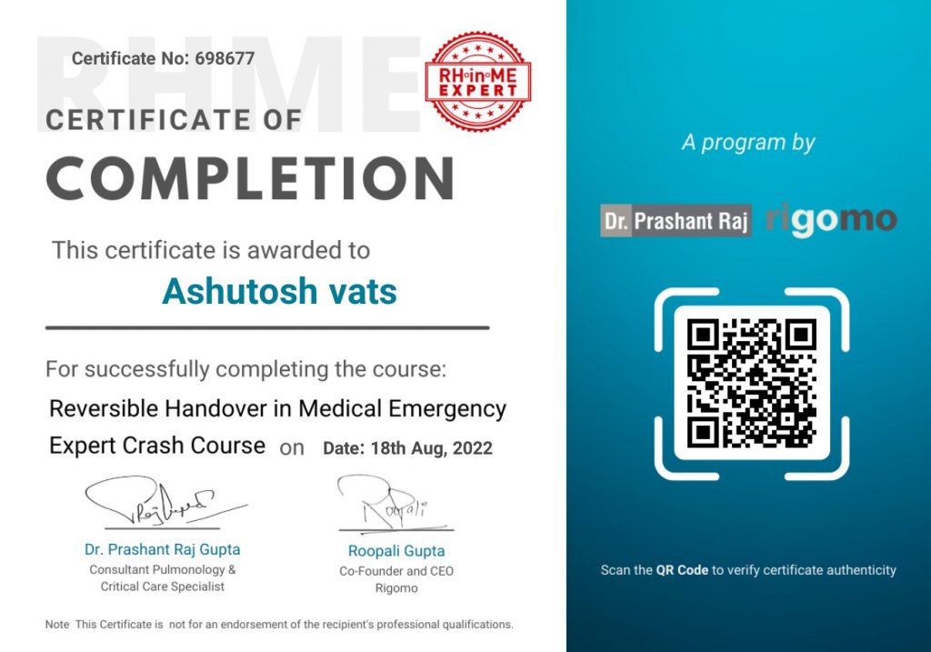 Reversible Handover in a Medical Emergency - Expert