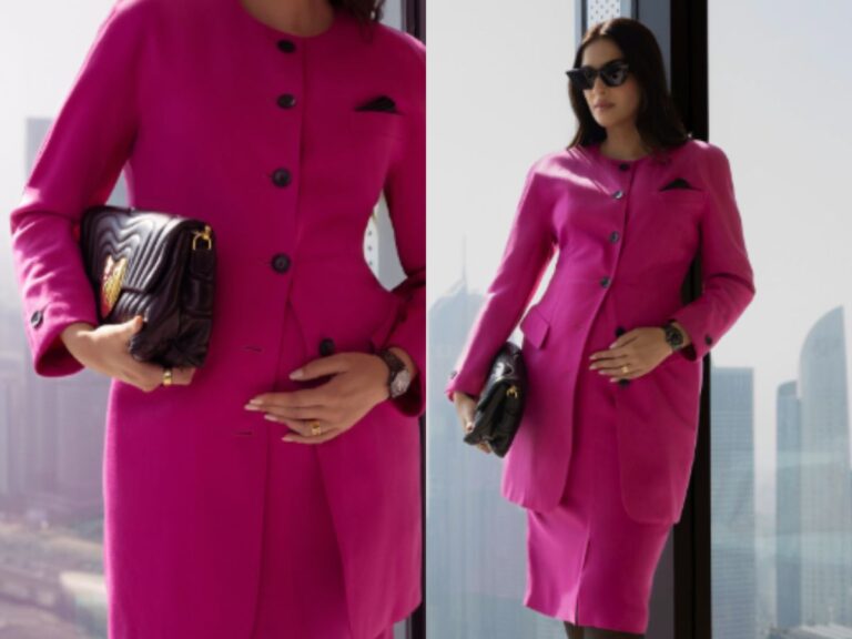 Sonam Kapoor Announces Second Pregnancy in Stylish Pink Power Suit