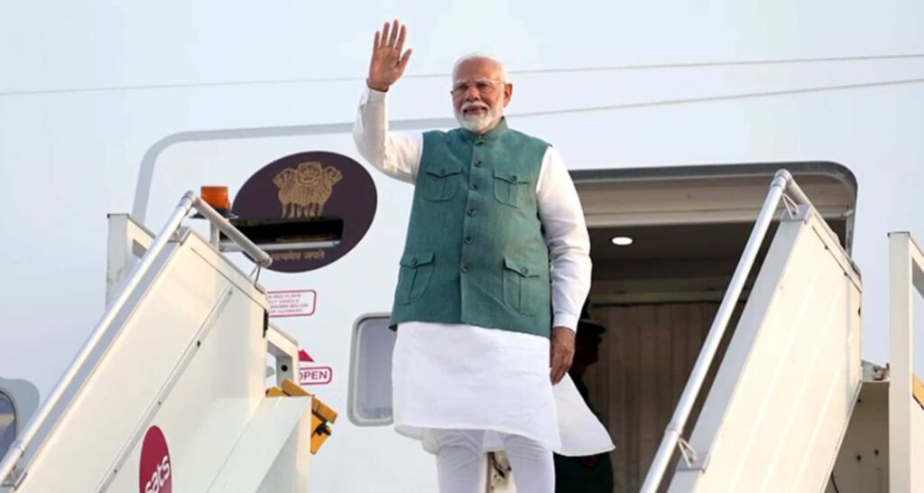PM Modi arrives in Assam to launch tasks value ₹5,500 crore PM Modi arrives in Assam to launch projects worth ₹5,500 crore