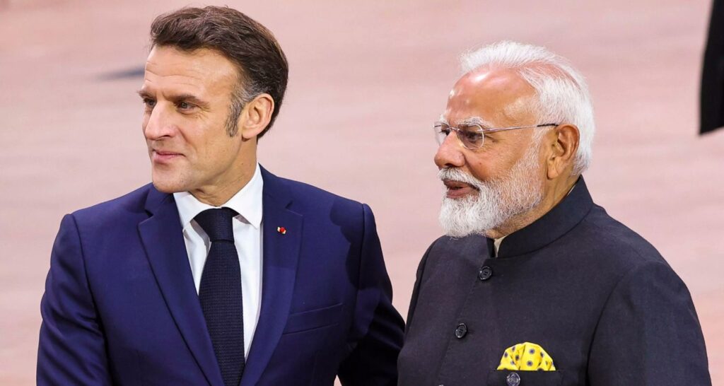 PM Modi to satisfy French President Macron in Mumbai PM Modi to meet French President Macron in Mumbai