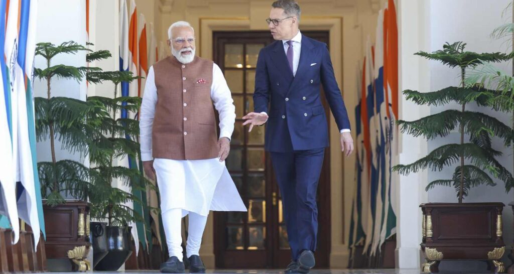 Modi, Finland President hold bilateral talks, joint press meet