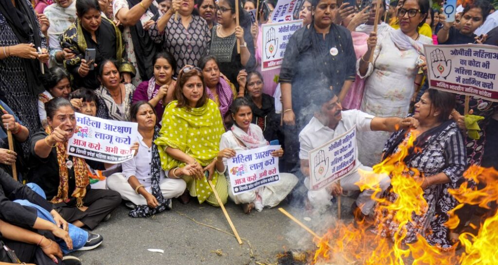 Congress protests PM’s address on Women’s Reservation Bill