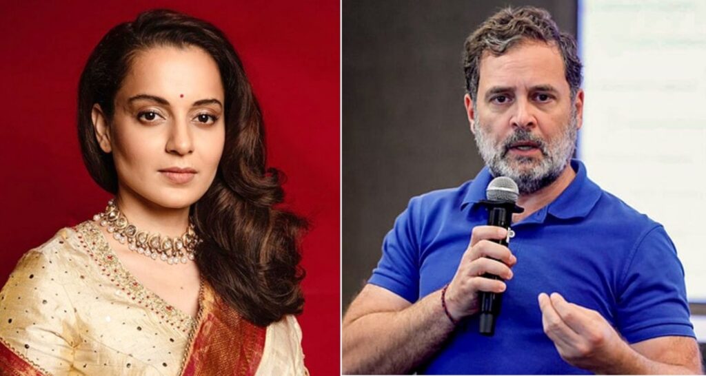 Kangana Ranaut defends ‘tapori’ jab at Rahul Gandhi