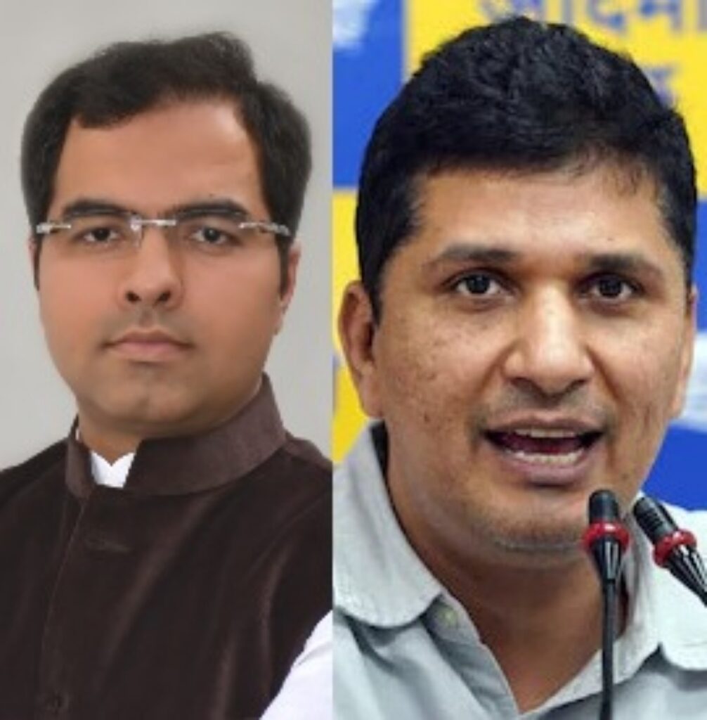 Delhi Deputy Leader Minister Parvesh Sahib Singh has filed prison and civil defamation instances in opposition to Aam Aadmi Celebration (AAP) chief Saurabh Bharadwaj over his social media posts. Delhi Deputy Chief Minister Parvesh Sahib Singh has filed criminal and civil defamation cases against Aam Aadmi Party (AAP) leader Saurabh Bharadwaj over his social media posts.