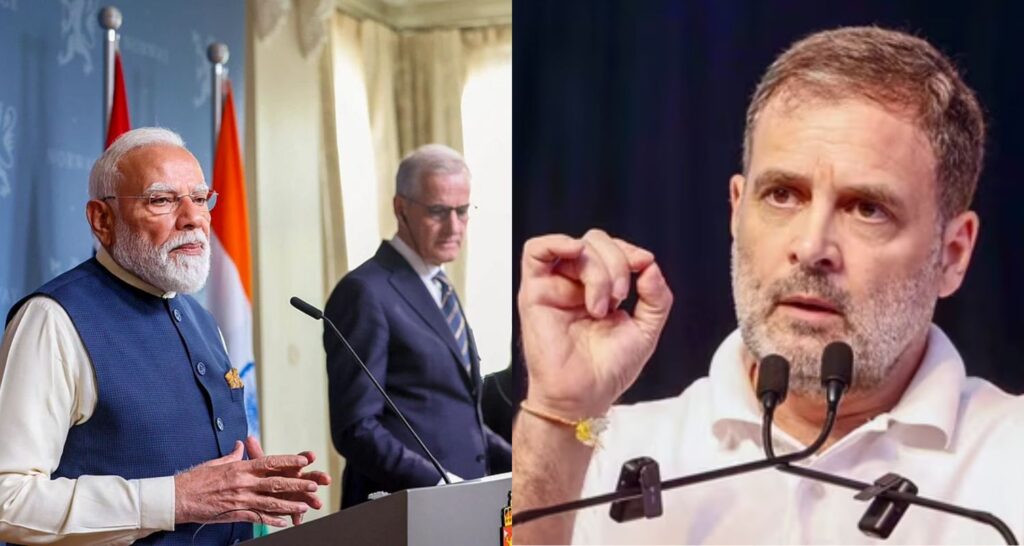 Rahul Gandhi trolls PM Modi for dodging Norway journalist Rahul Gandhi trolls PM Modi for dodging Norway journalist