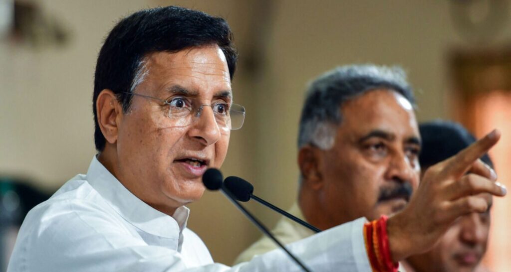 Congress MP Surjewala raps Modi over inflation as PM marks 12 yea...