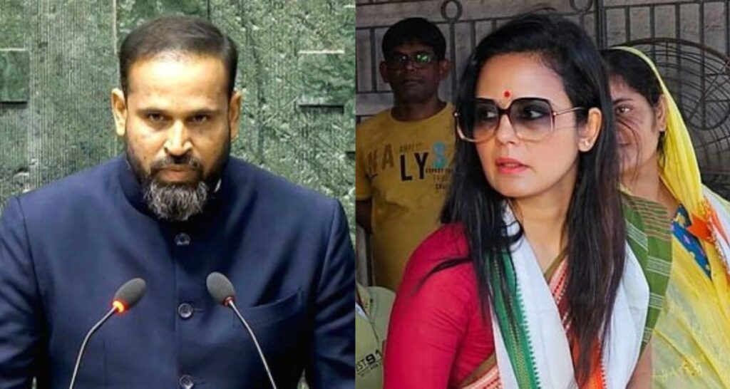 Mahua objectives Yusuf as rift in TMC widens Mahua targets Yusuf as rift in TMC widens