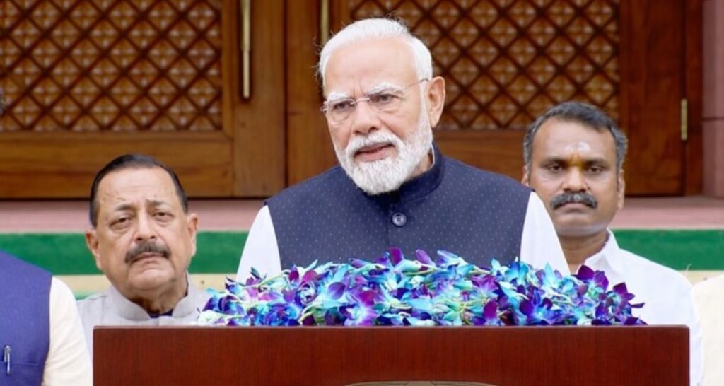 PM Modi arrives in Parliament forward of Monsoon consultation PM Modi arrives in Parliament ahead of Monsoon session