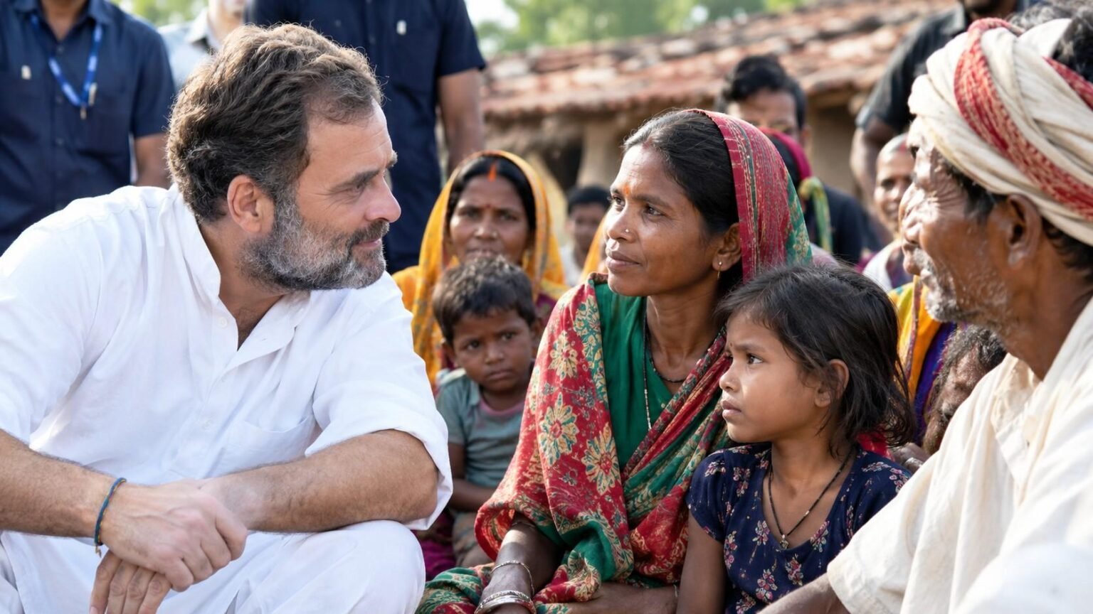 Rahul Gandhi Meets Balaghat Tribal Households Over Kid Deaths Rahul Gandhi Meets Balaghat Tribal Families Over Child Deaths