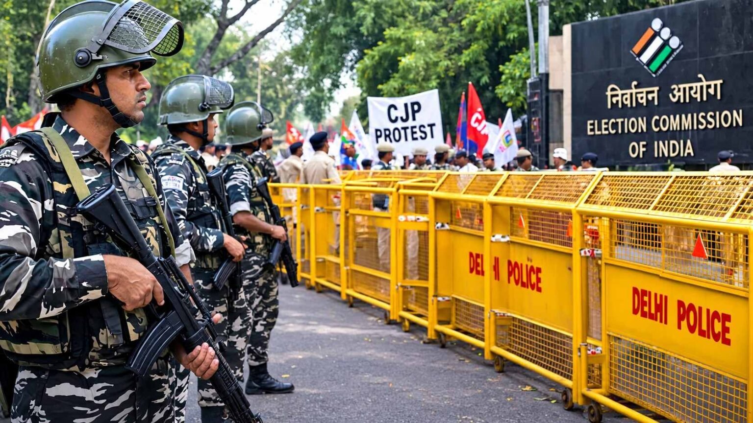 23,000 Workforce, Heavy Barricading: Delhi Preps for CJP Protest 23,000 Personnel, Heavy Barricading: Delhi Preps for CJP Protest
