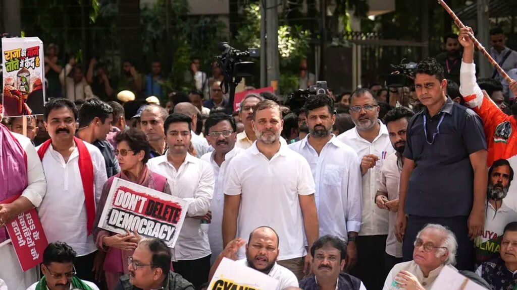 INDIA Bloc Protest Day 3: Rajghat Plan, Gyanesh Kumar Row INDIA Bloc Protest Day 3: Rajghat Plan, Gyanesh Kumar Row