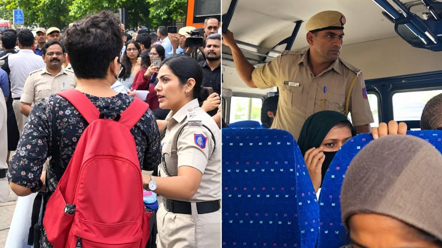Delhi CJP Protest: Detained Protesters Taken to Chhatrasal Stadiu...